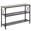 VEVOR Narrow Console Sofa Table, 41.7 inches Behind Couch Table, 3-Tier Long Entryway Table and Skinny Hallway Table