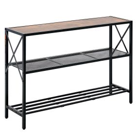 VEVOR Narrow Console Sofa Table, 41.7 inches Behind Couch Table, 3-Tier Long Entryway Table and Skinny Hallway Table