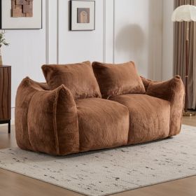 Giant Bean Bag Couch for Adults, Ultra Soft Fluffy Loveseat Bean Bag Sofa, Oversized Chase Lounge Chair Indoor for Living Room Bedroom