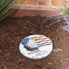 Home of the Brave Stepping Stone - Patriotic Garden Decor for Outdoor Spaces