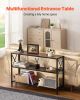 VEVOR Narrow Console Sofa Table, 41.7 inches Behind Couch Table, 3-Tier Long Entryway Table and Skinny Hallway Table