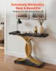 VEVOR 39 in Gold Console Table, Modern Desk Behind the Couch, Wood Rectangle Entrance Desk