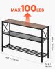 VEVOR Narrow Console Sofa Table, 41.7 inches Behind Couch Table, 3-Tier Long Entryway Table and Skinny Hallway Table