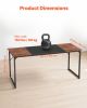 VEVOR Computer Desk, 63 Inch Office Gaming Desk for Home Office, Writing Study Work Modern Simple Table with Metal Frame for Large Legroom