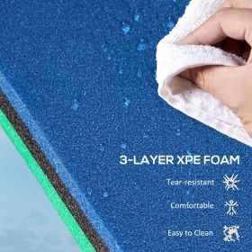 9 X 6 Lily Pad Water Mat For 2 Adults, Floating Water Pad For Lake, Pool, Ocean, Beach, And Boating, Green (Color: Green)