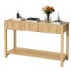 VEVOR 47 in Console Table, Farmhouse Desk Behind the Couch with Drawers and Bottom Storage Shelf