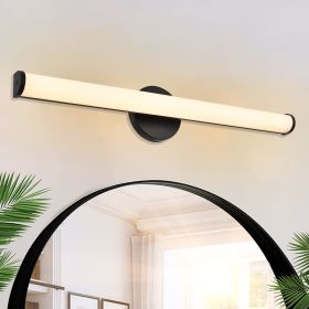 24-Inch LED Bathroom Vanity Light Fixture, 3000K Black Vanity Lighting with Frosted Acrylic Lampshade (size: 30-Inch)