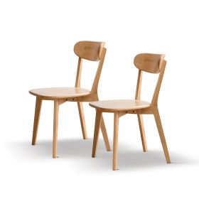 Dining chair wooden FAS grade oak natural wood made in North America 100% dirt-free wood chair solid chair table chair wooden living room chair s (Color: as Pic)