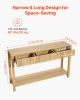 VEVOR 47 in Console Table, Farmhouse Desk Behind the Couch with Drawers and Bottom Storage Shelf