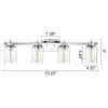 4 Light bathroom vanity light